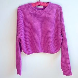 NWT Elodie Women’s Bright Orchid Crewneck Knit Sweater Size Large